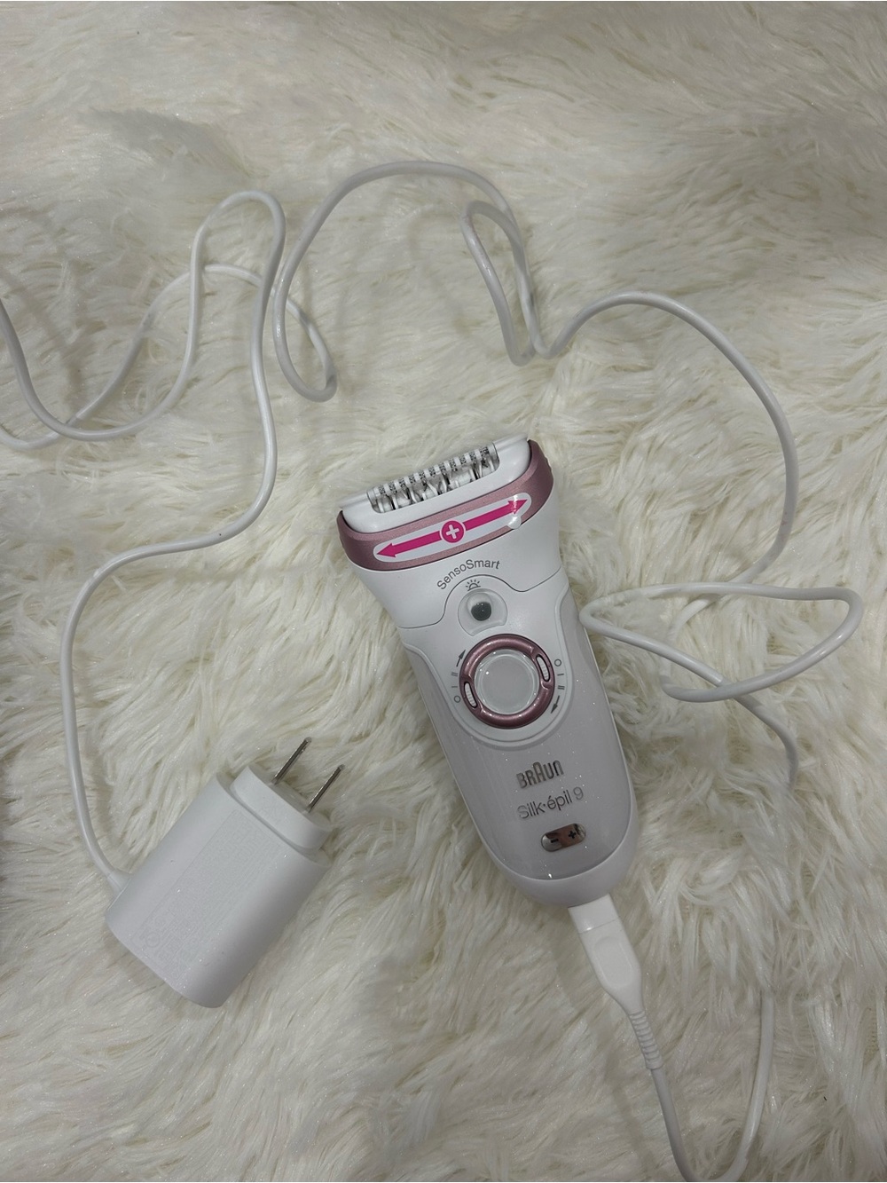 Silk-épil 9 Electric Epilator - White & Pink